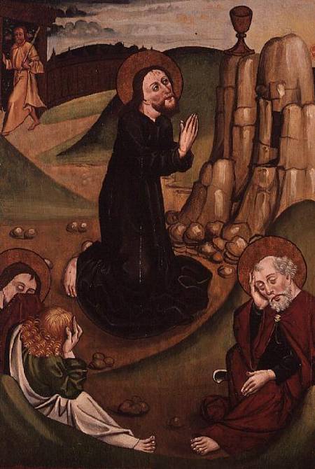 The Agony in the Garden (tempera on panel) a Maestro di Janosret