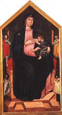 Madonna and Child with Saints (tempera on panel) a Master of San Gaggio