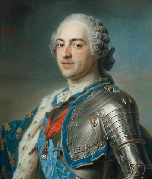 Portrait of King Louis XV a Maurice Quentin de La Tour