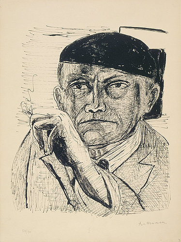 Day and Dream, Plate I - Self Portrait (Selbstbildnis). a Max Beckmann