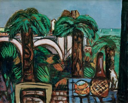 Landscape with three palm trees, Beaulieu 1947