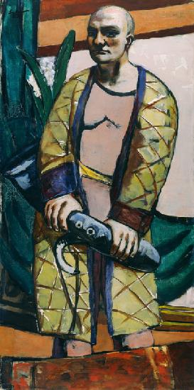 Selbstbildnis mit Saxophon. / Self Portrait with Saxophone. 1930.