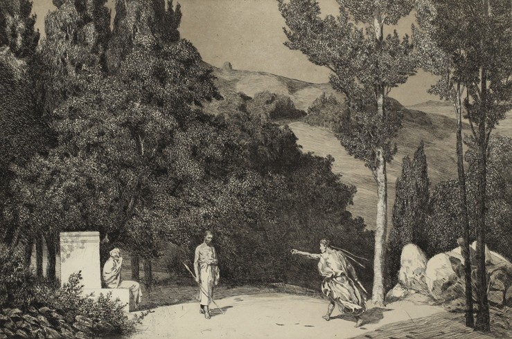 Pyramus and Thisbe II (From the series Opus II) a Max Klinger
