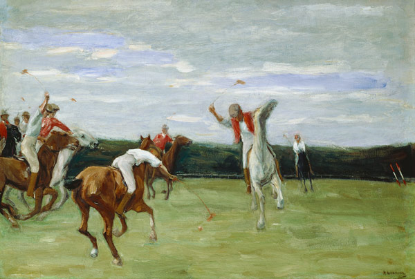 Polo player in Jenischpark, Hamburg, 1903 (oil on canvas) a Max Liebermann
