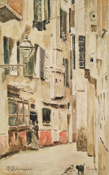 Venetian Street, 1878 (w/c on paper) a Max Liebermann