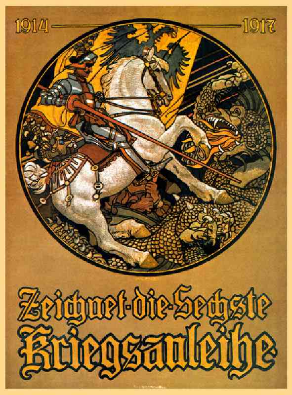 First World War: Germany and the Loan Propaganda, 1917 (colour litho) a Maximilian Lenz