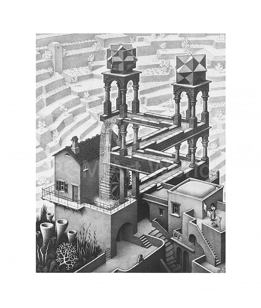 Titolo dell\'immagine : M.c. Escher - Wasserfall - (ESE-15)