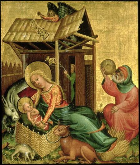 The Nativity, from the Buxtehude Altar a Meister Bertram