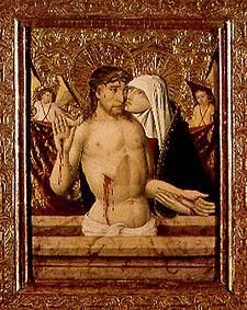Jesus as a pain man with Maria. a Meister von Kassa (Ungarn)