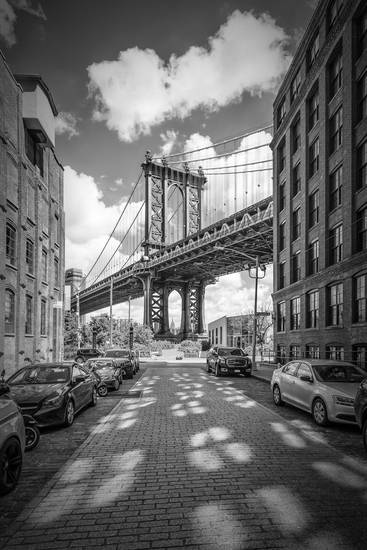 NEW YORK CITY ponte di Manhattan | Monocromo