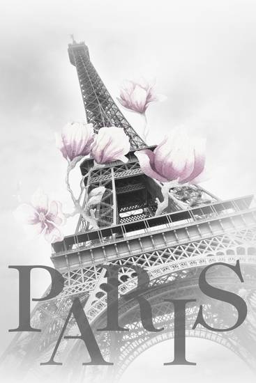 PARIGI Torre Eiffel con Magnolie 
