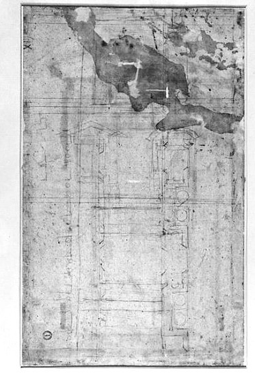 Architectural Studies, c.1538-50 a Michelangelo Buonarroti