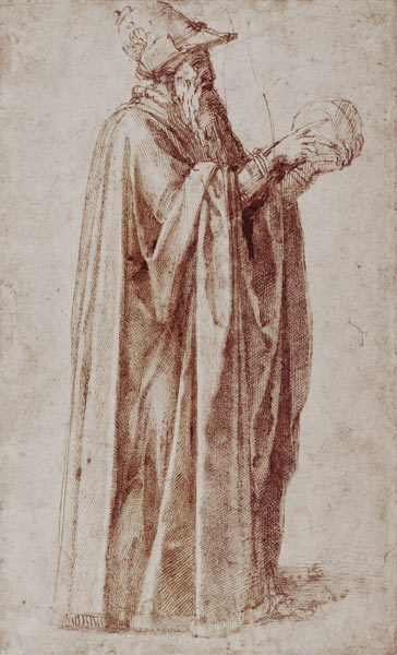 Study of a Man  Inv.9/15/498 (W.1) a Michelangelo Buonarroti