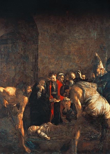 Caravaggio / Burial of St.Lucy / 1608 a Michelangelo Caravaggio