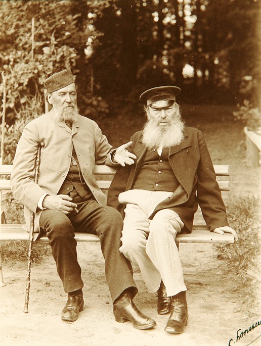 The poets Yakov Polonsky and Afanasy Fet a Mikhail Petrovich Botkin
