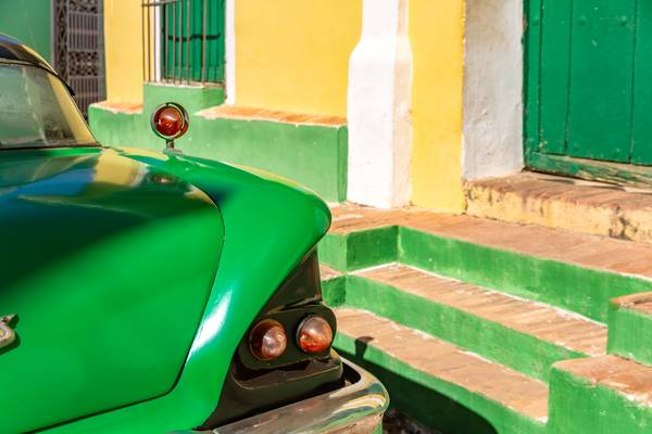 Green Oldtimer in Trinidad, Cuba, Kuba a Miro May