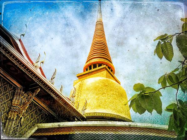 Tempel in Bangkok, Asien, Buddhismus, Retro, Vintage a Miro May