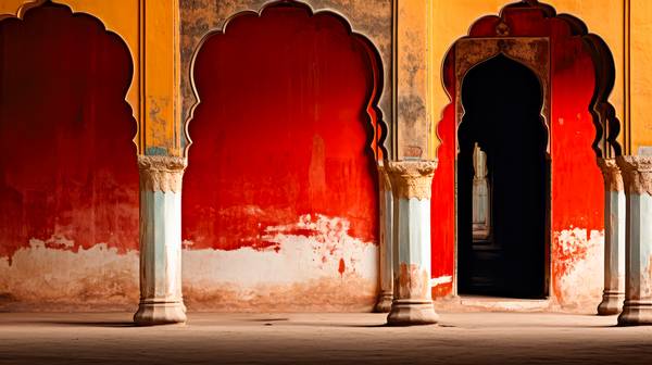 Tempel in Indien. Architektur und Farben  a Miro May