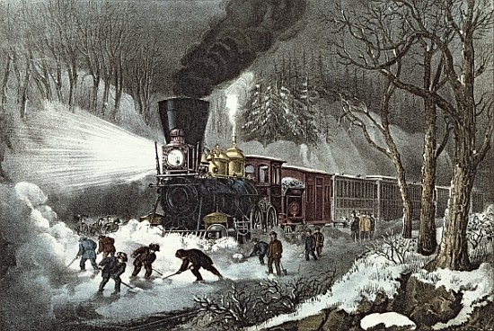 American Railroad Scene a N. Currier