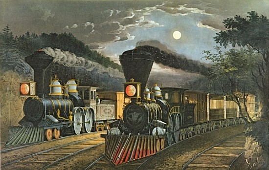 The Lightning Express Trains a N. Currier