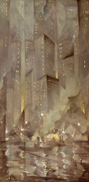 New York by Night a Christopher R.W. Nevinson
