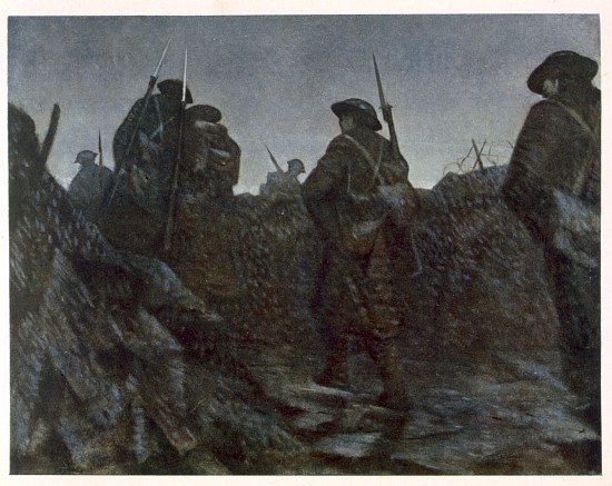 Reliefs at Dawn, from British Artists at the Front, Continuation of The Western Front a Christopher R.W. Nevinson