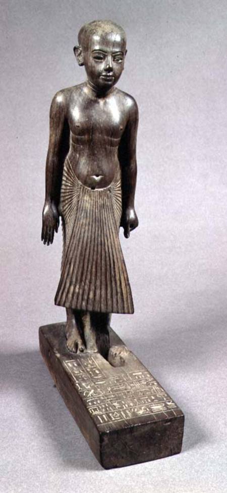 Statuette of a Young Man called 'Thai' a New Kingdom Egyptian