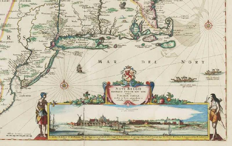 Weltkarte mit Allegorien der vier Elemente, aus einem Atlas, Amsterdam a Nicolaes Visscher I