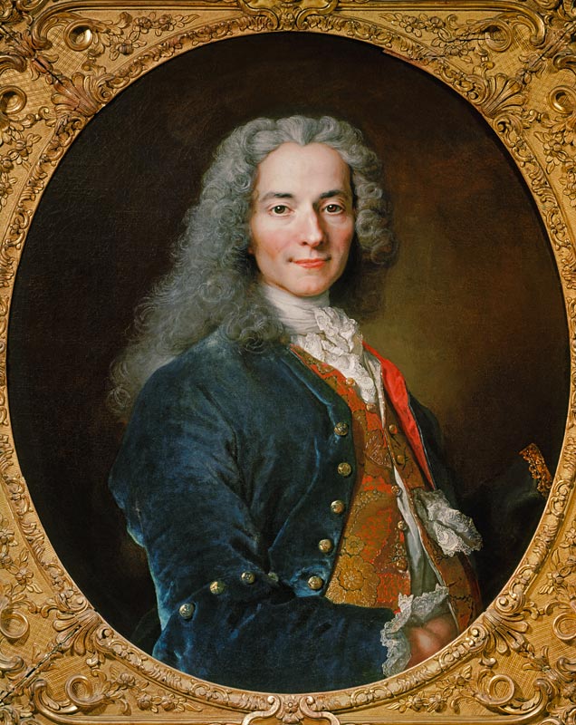 Voltaire / Gemaelde von Largillière a Nicolas de Largilliere
