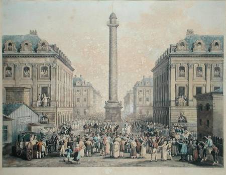 Charles-Ferdinand de France (1778-1820) Duc de Berry returning to the Tuileries through the Place Ve a Nicolas Joseph Vergnaux