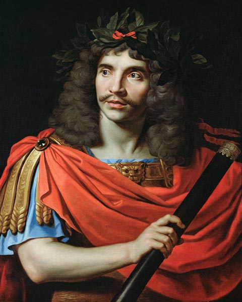 Moliere in the Role of Caesar in 'The Death of Pompey' a Nicolas Mignard