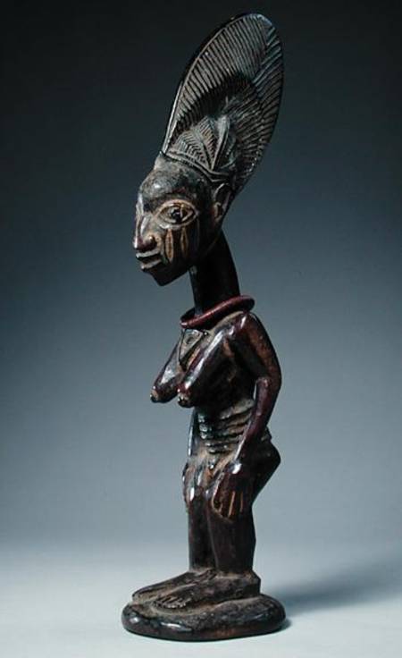 Standing Female Figure, Yoruba Culture, Nigeria a Nigerian
