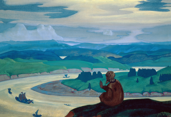 Procopius the Blessed Prays for the Unknown Travelers a Nikolai Konstantinow. Roerich