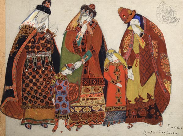 Costume design for the opera Prince Igor by A. Borodin a Nikolai Konstantinow. Roerich