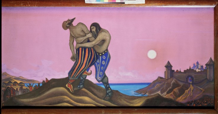 Single combat between Mstislav and Rededya a Nikolai Konstantinow. Roerich