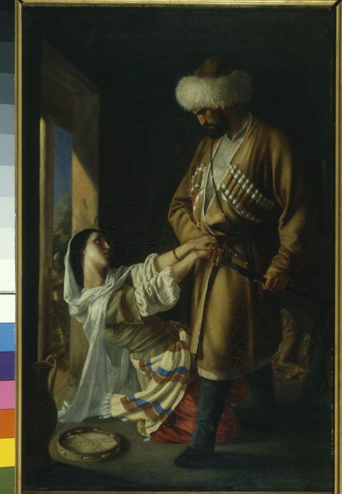 Leila and Khadji Abrek (After the poem by M. Lermontov) a Nikolai Nikolajewitsch Ge