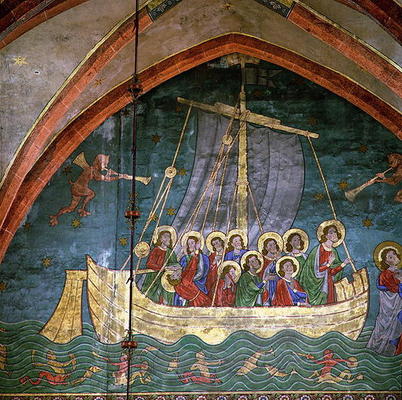 Peter's Ship: Storm on Lake Tiberias, after Giotto's 'Naviglia' (wall painting) detail of 106073 a 