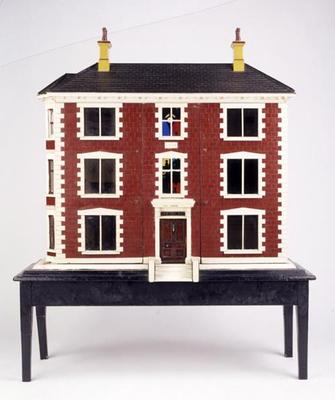 'Ivy Lodge', a rural style dollshouse, view of the front, English, 1886 (mixed media) (see also 1252 a 