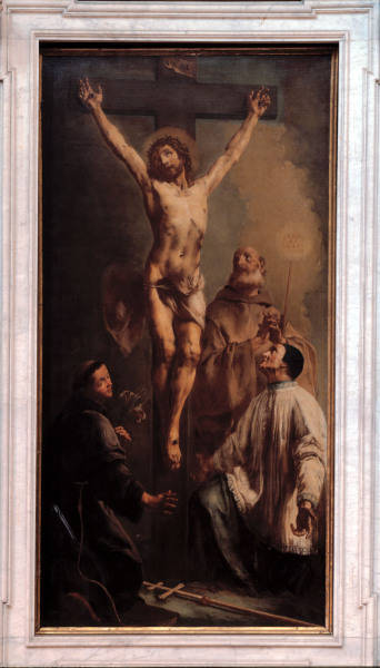 A. Marinetti, Jesus sur la Croix+ saints a 