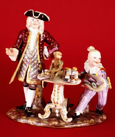 A Meissen Porcelain Group Of The Quack Doctor And Harlequin After An Original Model By J a 