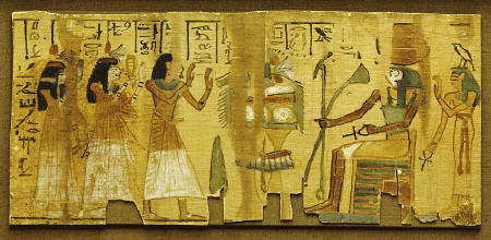 An Egyptian Papyrus Fragment a 