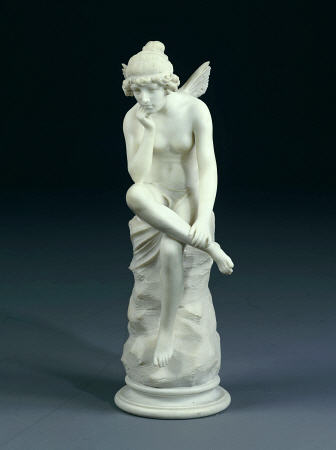 An Italian White Marble Figure Of A Winged Nymph, Late 19th Century a 