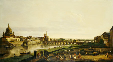 A View Of Dresden From The Right Bank Of The River Elbe Above The Augustusbrucke a 