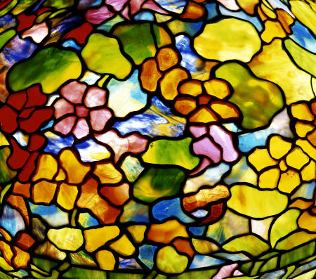 Detail Of A ''Nasturtium'' Leaded Glass And Bronze Table Lamp By Tiffany Studios, Circa 1910 a 