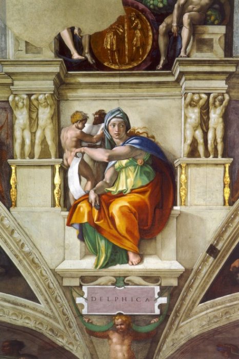 The Delphic Sibyl (Sistine Chapel ceiling in the Vatican) a 