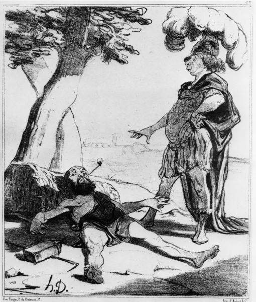 Diogenes and Alexander / Daumier a 