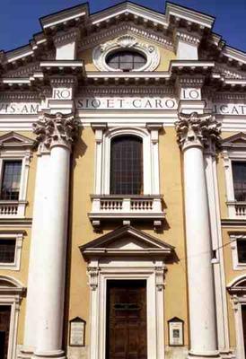 Facade of the church, built in 1690 by G.B.Menicucci (d.1690) and Fra Mario da Canepina (photo) a 