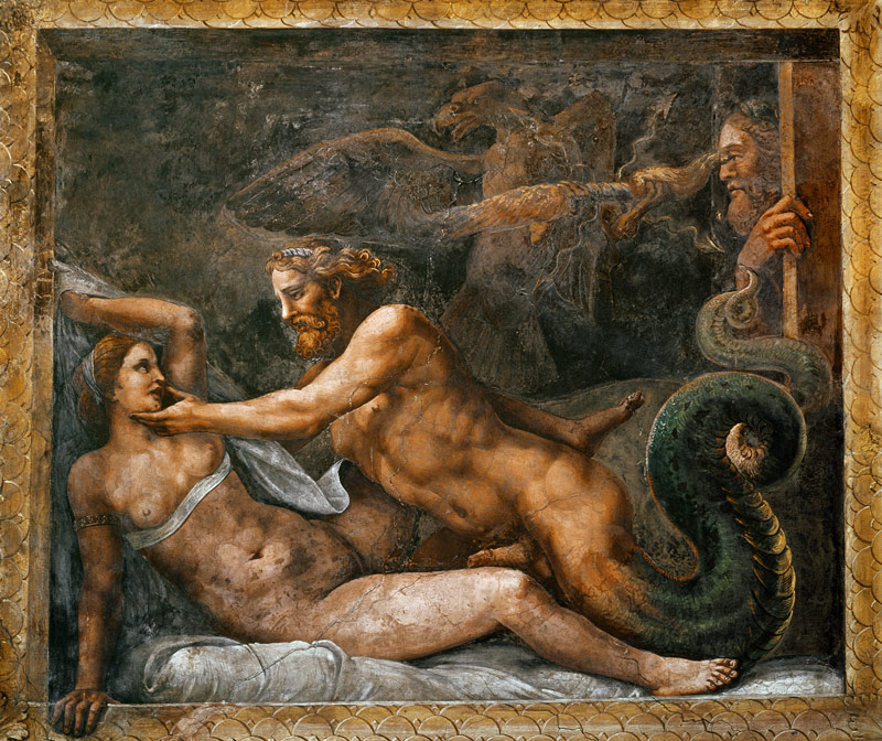 Giulio Romano, Jupiter und Olympias a 