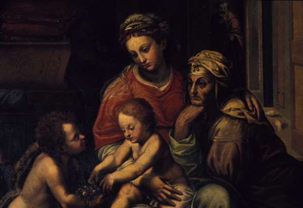 Giulio Romano / Mary, child, Elizabeth a 