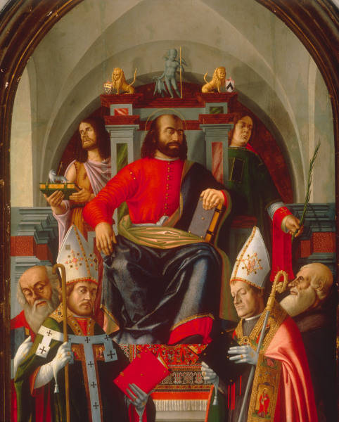 St Mark on the throne / Udine, Cathedral a 